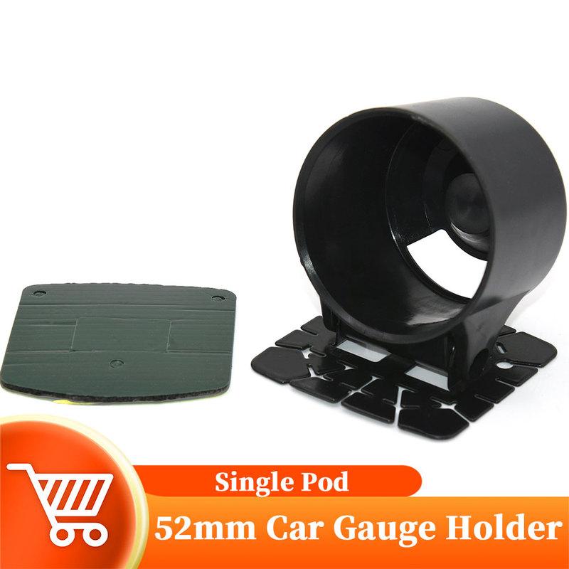 52mm Car Gauges Pod Holder Black Adjustable Rotating Single Abs Hole 2inch Single Bracket Fits Auto Meter Gauges Speedometer