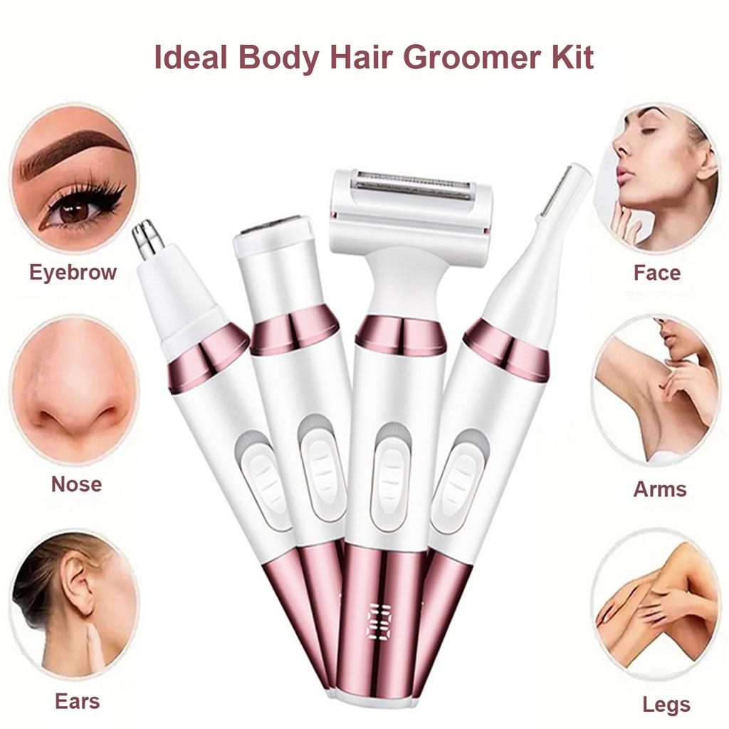 Xiaomi Women Body Hair Trimmer Electric Lady Shaver Underarm Leg Hair Razors Bikini Line Hair Epilator Groomer 4-IN-1 Body Hair Remover