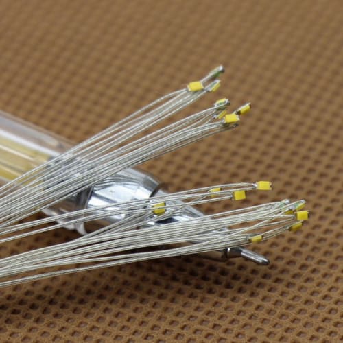 20-Pack White SMD 0603 Chip LEDs with PTFE Wiring for Model Trains, Railways, Buildings, and Dioramas