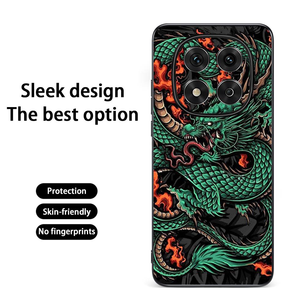 Japanese dragon Super cool painting Phone Case For Redmi Note 14 13 12 11 Pro Plus S 5G 14C A3 Soft Black Phone Cover