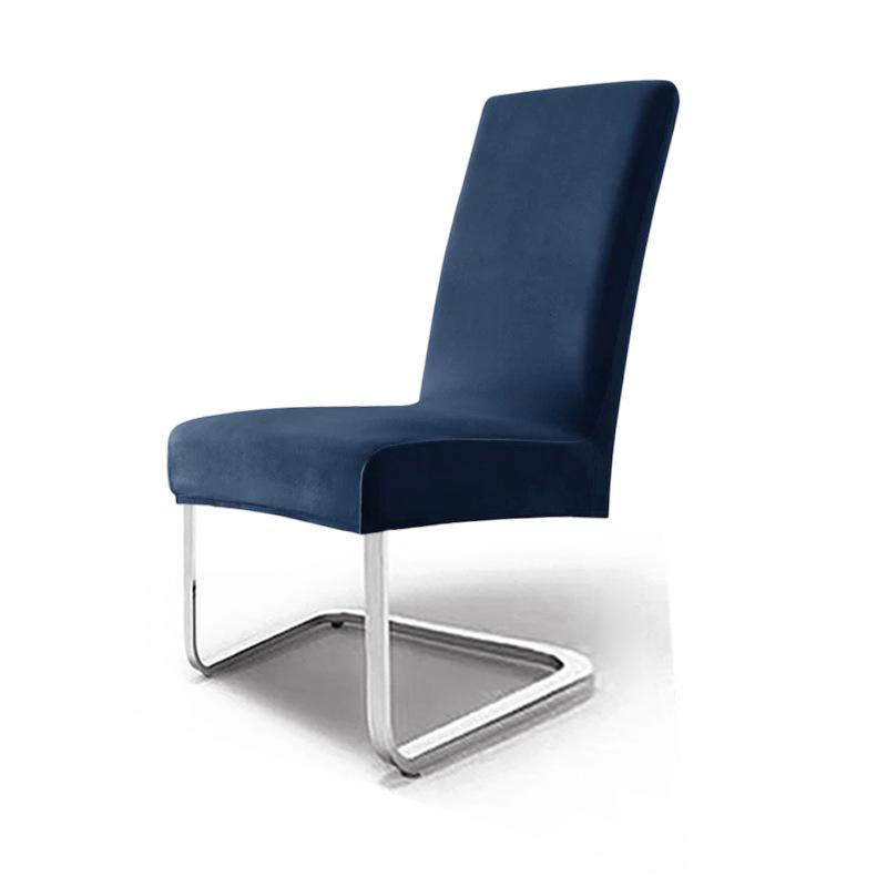 Silver Fox Velvet Elastic Chair Cover: Thick Velvet Fabric for Home & Hotel Dining Chairs, High-End Feel.