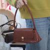 Große Kapazität PU-Leder Schultertasche Vintage Rechteckig Achseltasche Mädchen