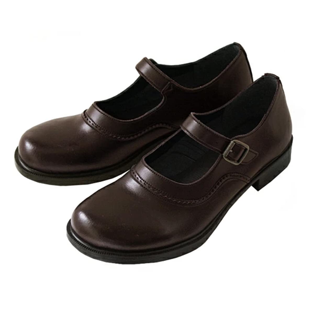 

[Belle & Sofa - Gentle Shoe Workshop] Flat Shoes, Strap Shoes A6594, 23.0 cm, 3E, Dark Brown