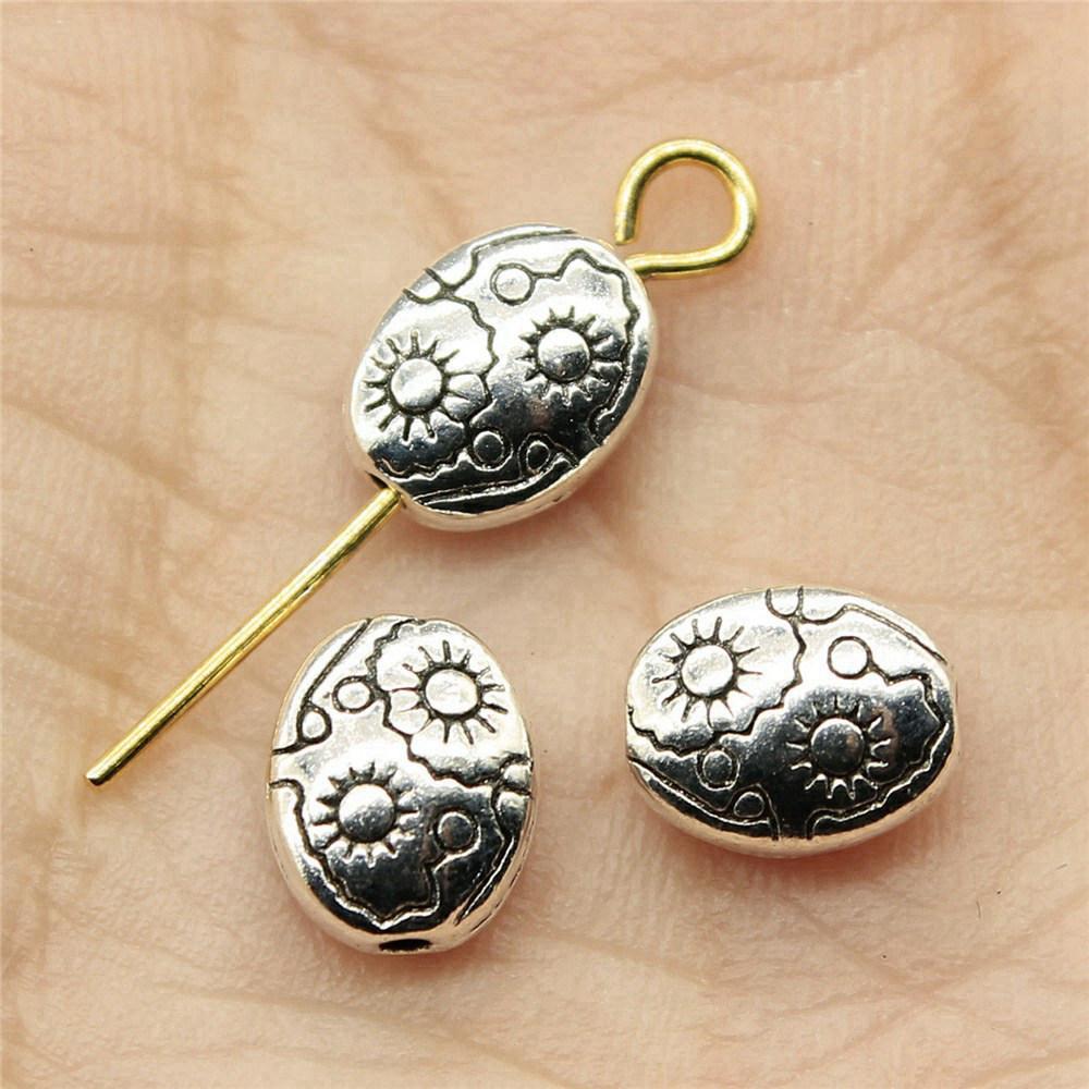 Geometric Small-Hole Spacer Beads Mini Antique Bronze Zinc Alloy Jewelry Making Fix Bead Position Style Bead Spacers