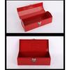 Multifunctional Red Tool Box Hip Roof Style Tool Case Organizers for Professionals and DIY Users with Spacious Interior