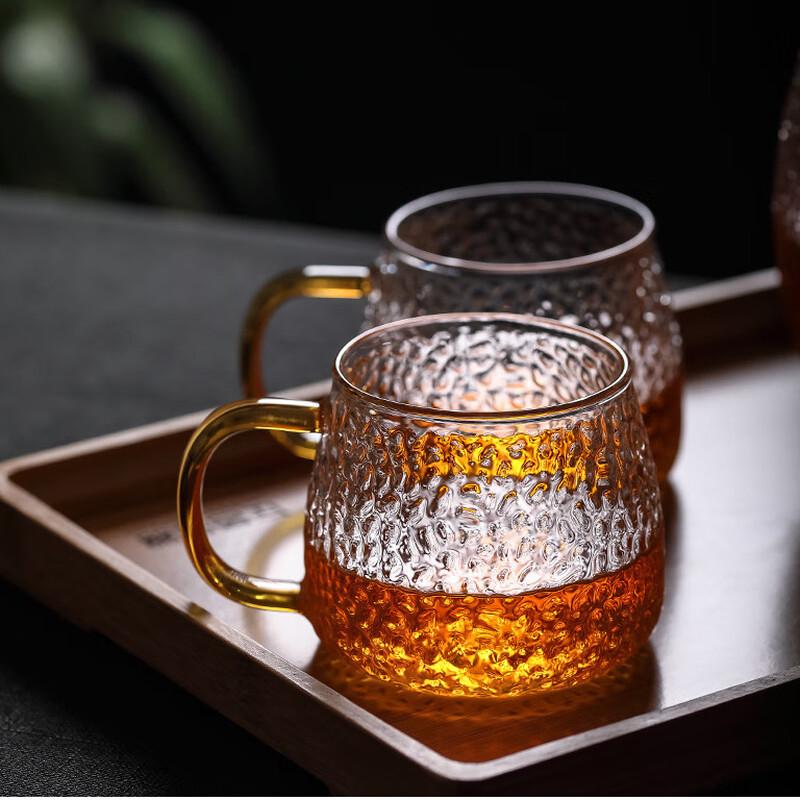 Hammered High Borosilicate Glass Mugs