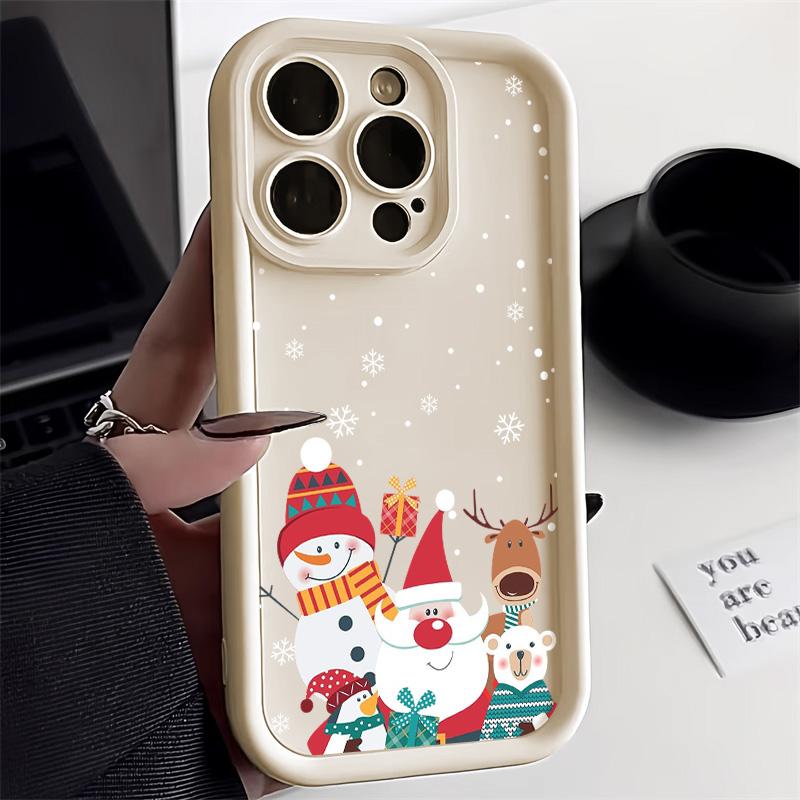 Weihnachts-Handyhülle für iPhone 11 13 12 14 15 16 Pro Max XR XS Samsung A15 A55 A05 Redmi 12 13C OPPO A16 A18 Reno 11 Vivo Y17S Y12 Infinix Note 40