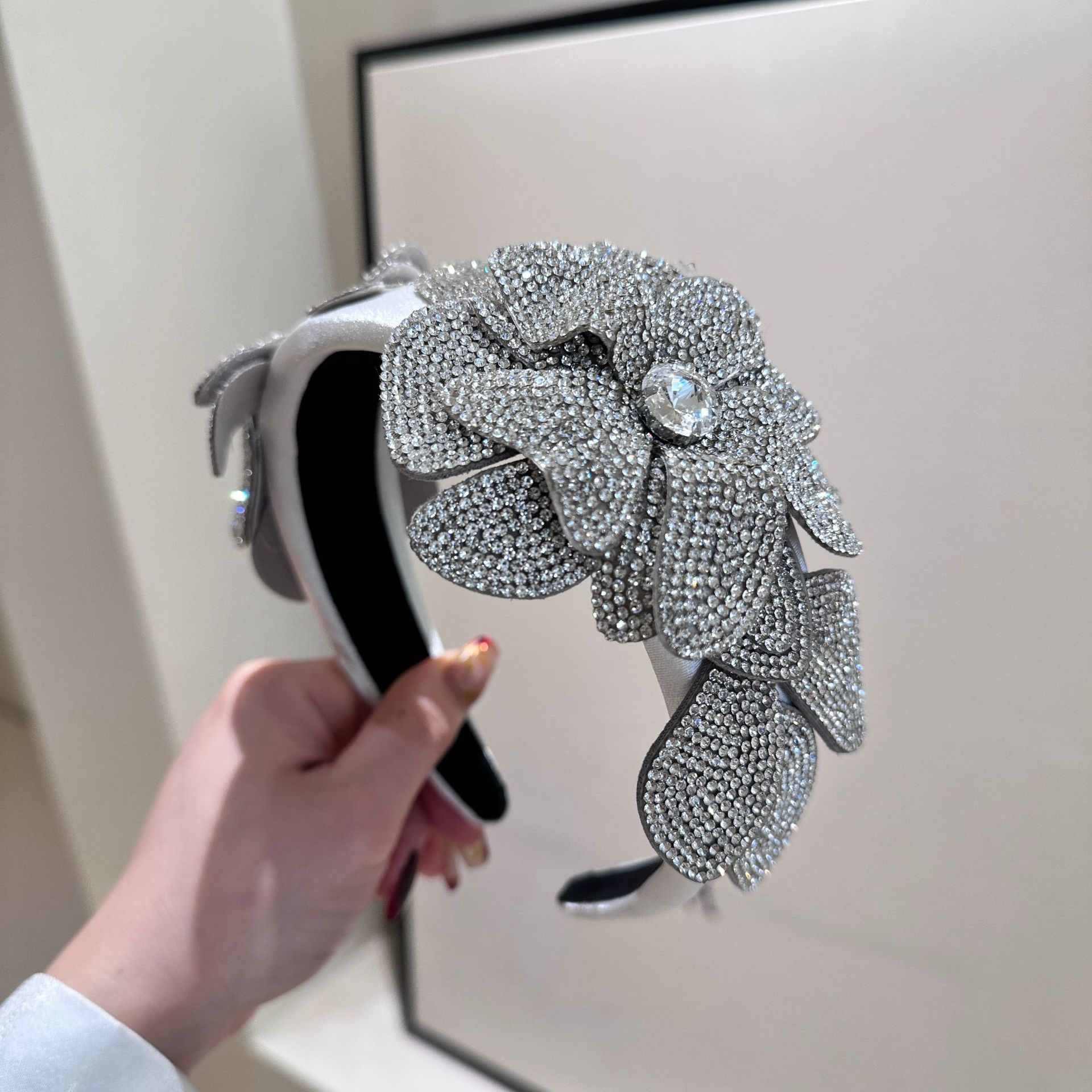 

Кришталеві пов язки на голову з квітами Жіноча пов язка для волосся з прикрасами з кристалів, бісеру Жіноча пов язка для волосся для дівчаток, вечірня, бароко, обруч для волосся, аксесуари