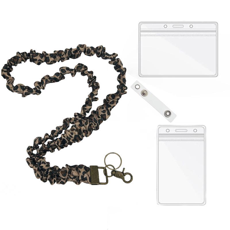 Adjustable Elastic Fabric Lanyard for Keys, Badges & Phones
