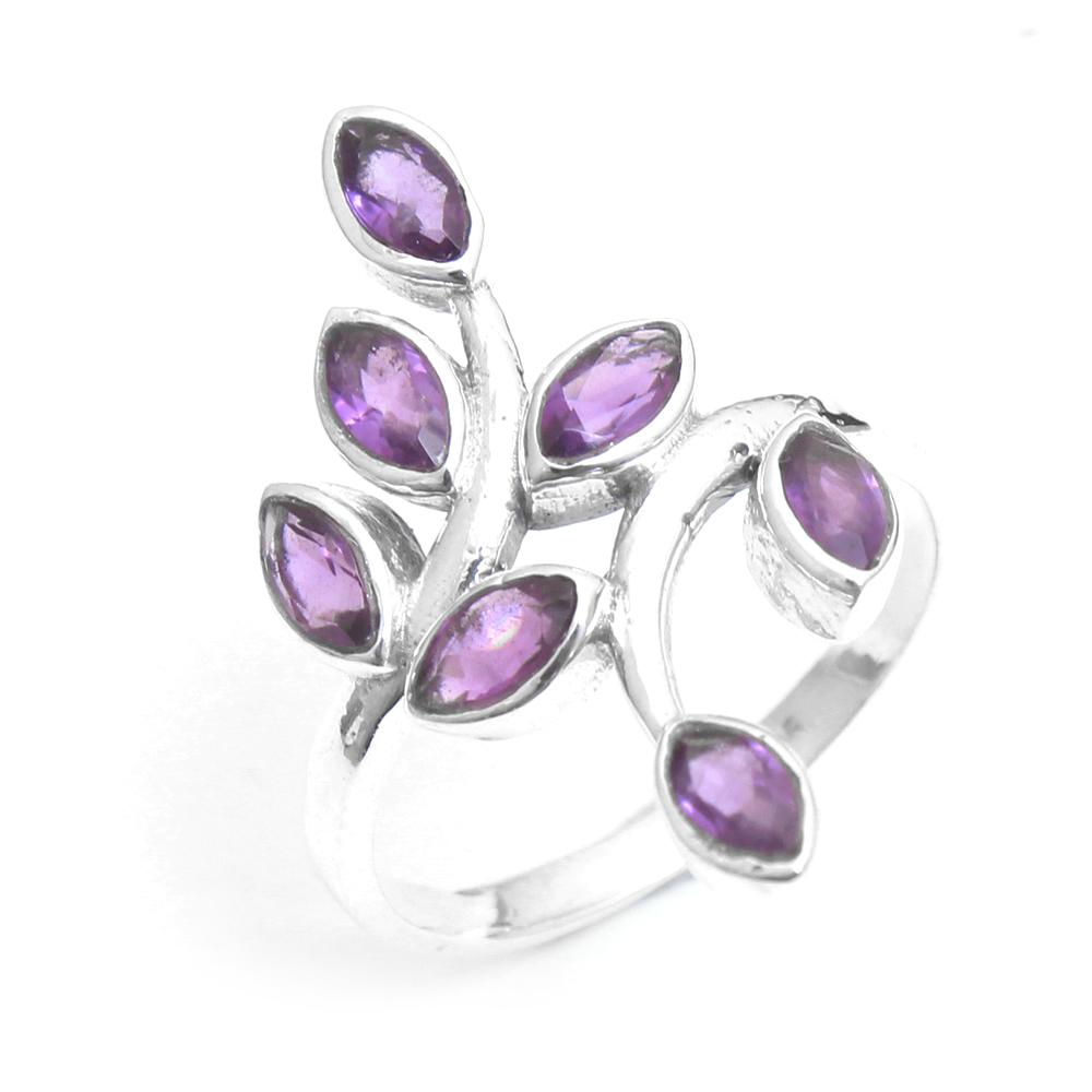 Silver Jewelry, Amethyst Ring, 925 Sterling Silver, Birthstone Jewelry, Statement Ring