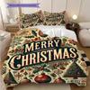 1PC Christmas theme pattern Bedding Quilt Set Quilt Cover Pillowcase Home Decoration Birthday Gift (1 * duvet cover + 2 * pillowcase, without core)
