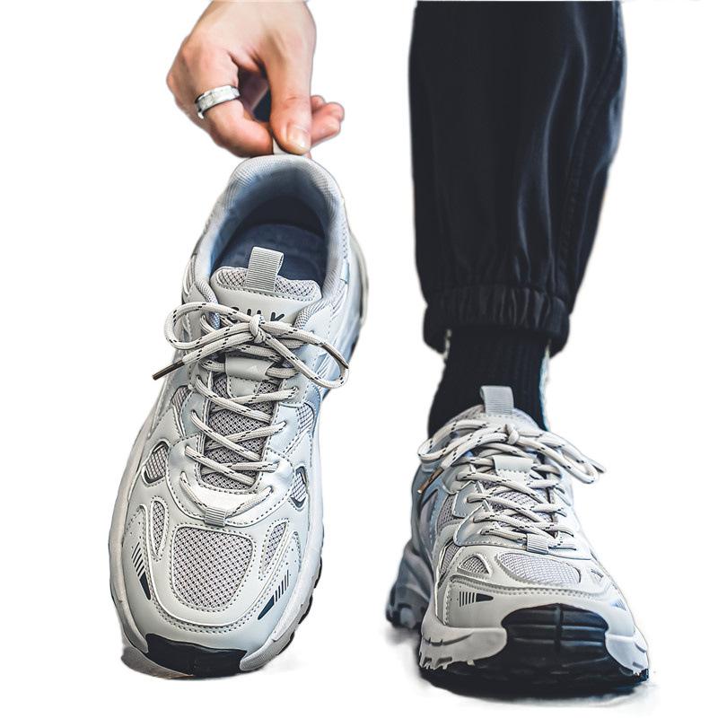 Putians neue Herbst-Nischen-Lauf-, Sport- und Freizeitschuhe aus atmungsaktivem Mesh, dicksohlig, Papa-Trendschuhe