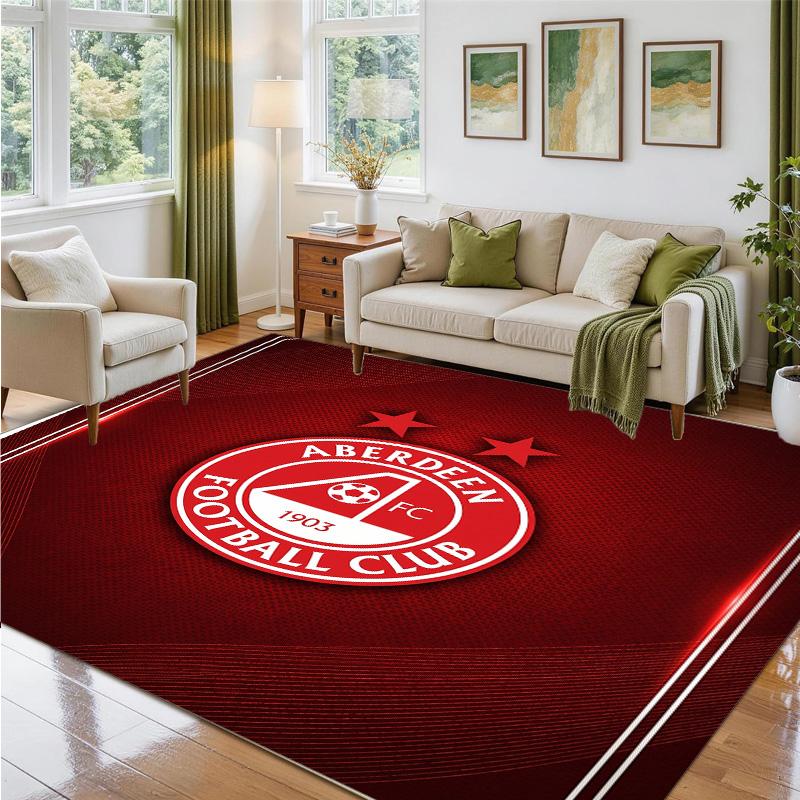 Aberdeen FC Design Crystal Velvet Rug Soft Decorative Mat for Bedroom Entrance