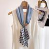 Long Silk Scarf Bag Tie Lady Neck Skinny Scarves Hairband Foulard  Print Brand Lady Neckerchief Ribbon  Summer New