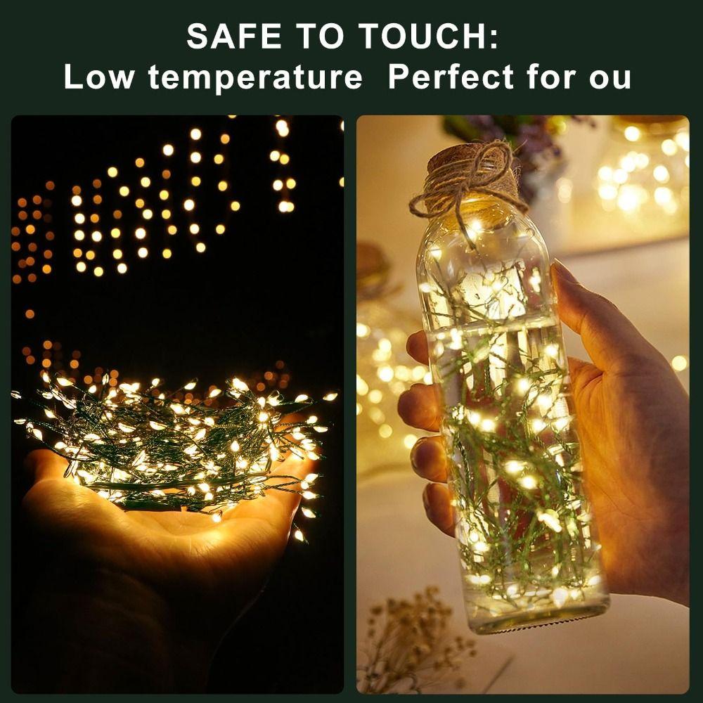 5/10/20ft Battery USB Charging Fairy Lights String Wreath Garland Decor  for Indoor Outdoor