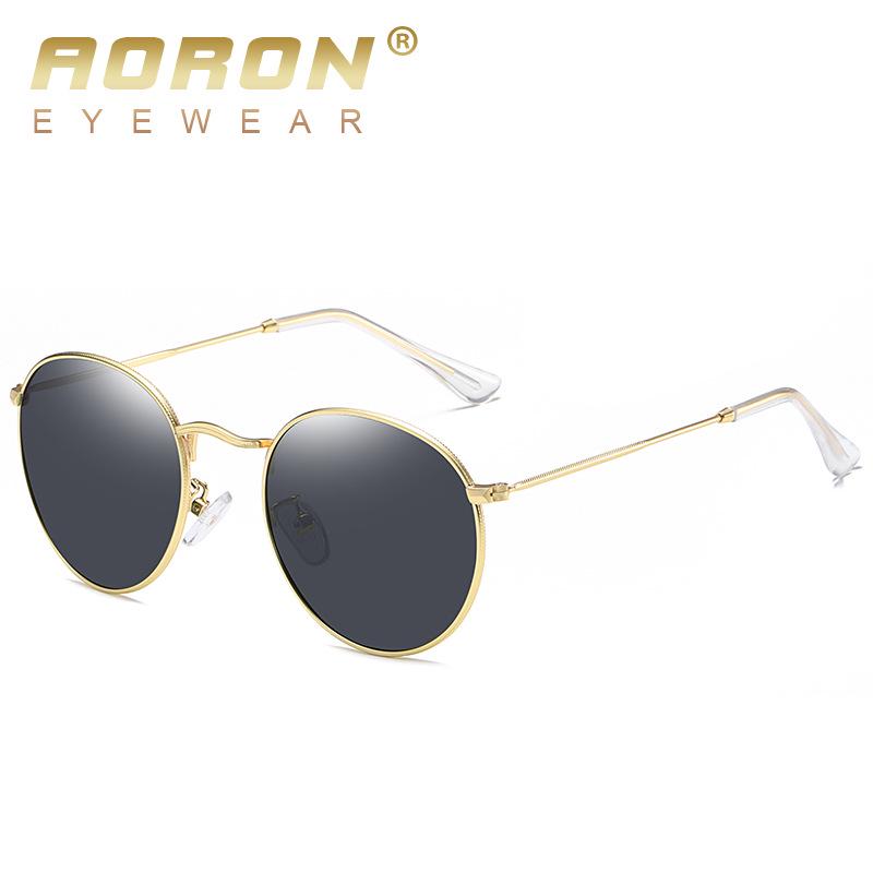Unisex Retro Fashion Polarized Metal Sunglasses - Colorful Anti-UV 3447 Frame
