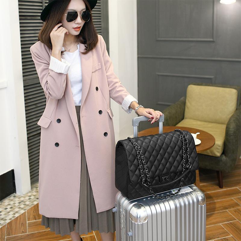 Xiaoxiangfeng Diamant Ruit Ketting Tas, Grote Tas, Crossbody Tas, Mama Tas, Reistas, Pendeltas