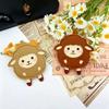 Bag Pendant Sheep Keychain PU Leather Bag Accessory Cartoon PU Leather Pendant  For Backpack