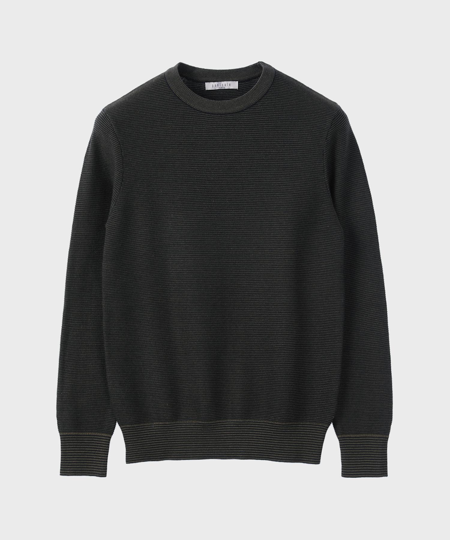 Panicalle Dot Pattern Crewneck Cotton Sweater [2 Colors] Green/52