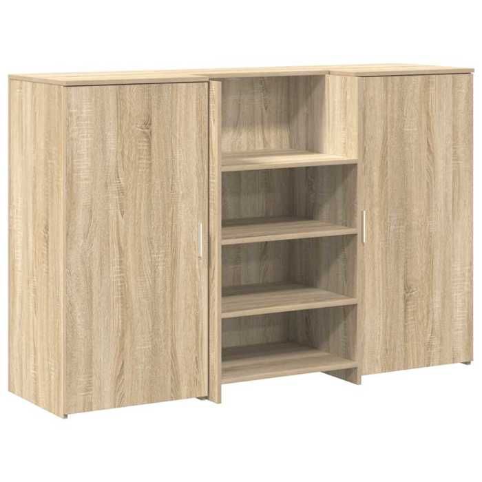 VidaXL Bureau réception chêne sonoma 155x50x103,5 cm bois d'ingénierie, comptoir de réception, réception de salon, comptoir 3324198