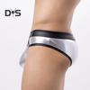Men Sexy Bikini Briefs Patchwork Color Front Hollow Low Rise Panties U Convex Design Breathable Underpants