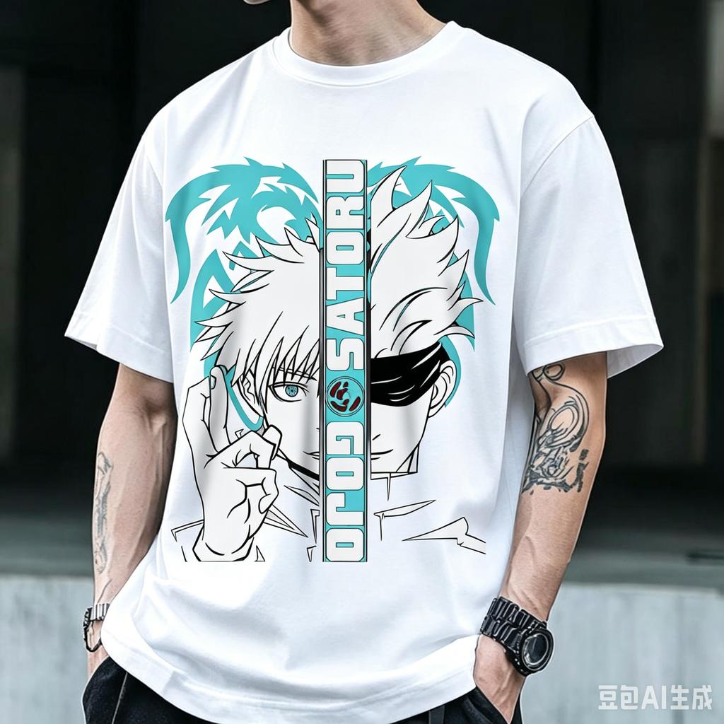 Jujutsu Kaisen Satoru Gojo Anime Graphic T Shirt Unisex Short Sleeve Harajuku Streetwear