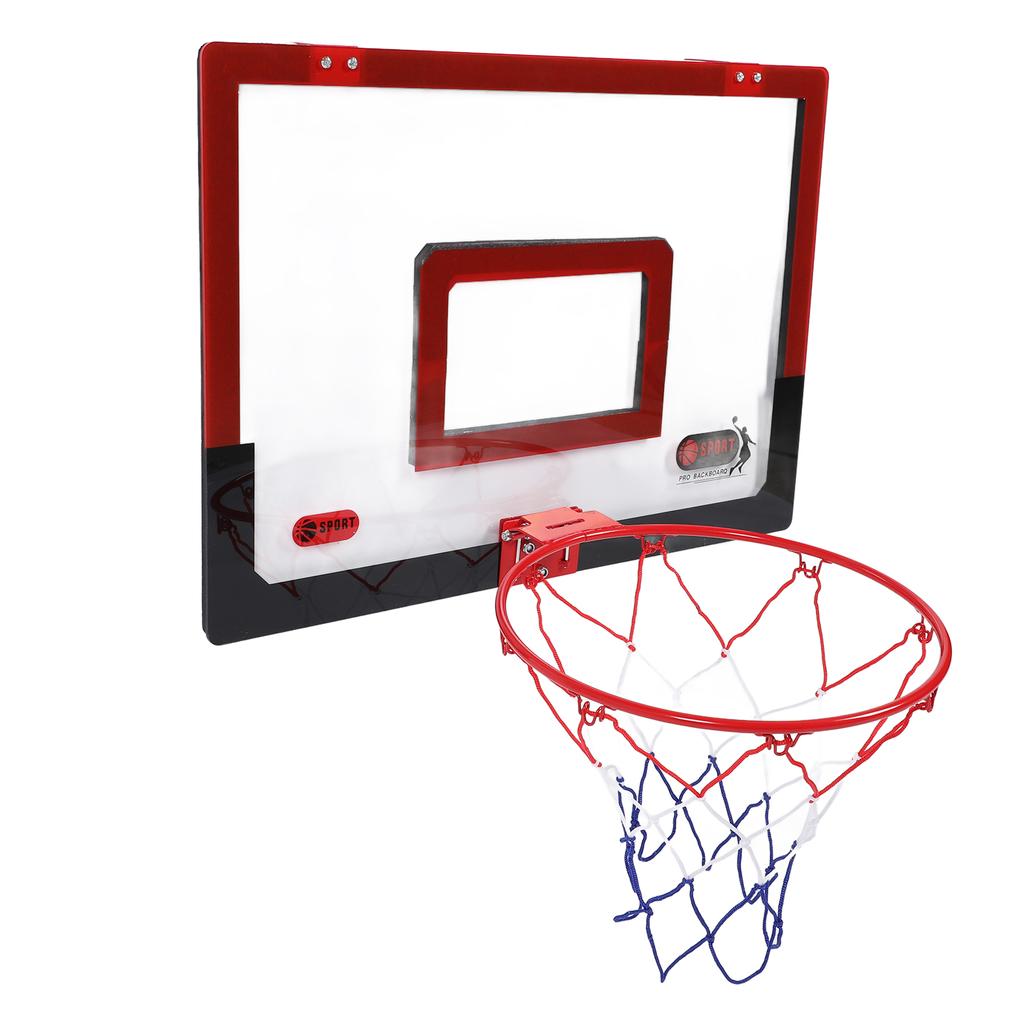 Indoor Basketball Hoop Set for Kids with Complete Accessories Foldable Hanging Spring Frame Wall