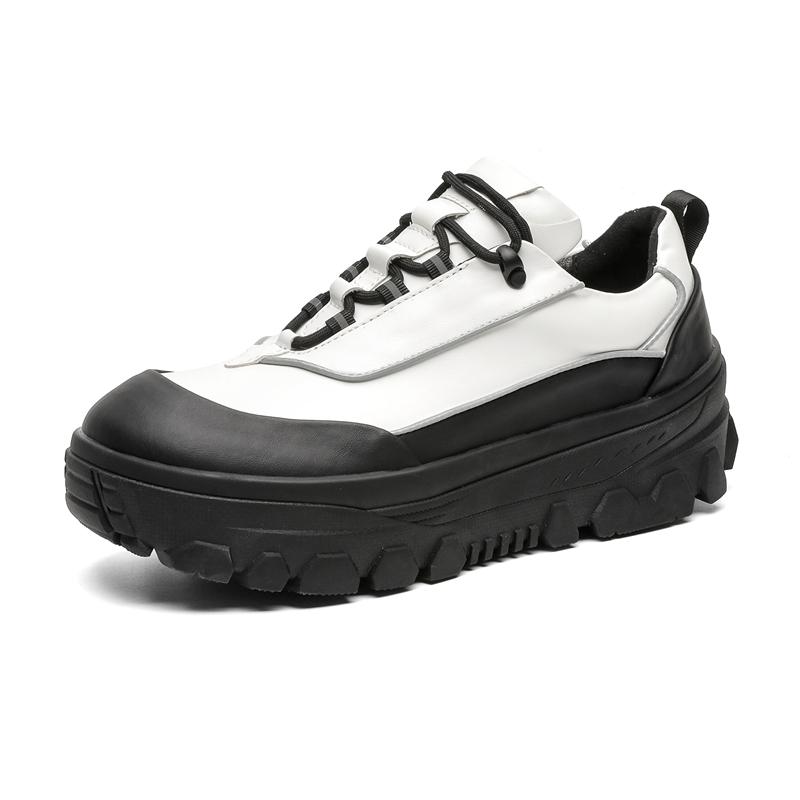 Fashion Street Style Original Men's Sneakers New Arrival Casual Leather Shoes Fashion Trend Male Thick Bottom Shoes Skateboard Footwear