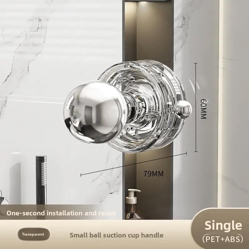 

Glass Door Handle, Suction Cup, Pull, Sliding Door, No Need for Drilling, Bathroom Window, Bathroom Sliding Door Handle, Cabinet Door, Strong Single suction cup прозорий
