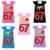 82882 Kids Girls Steal a Brainrot 67 Print Short Sleeves Dress
