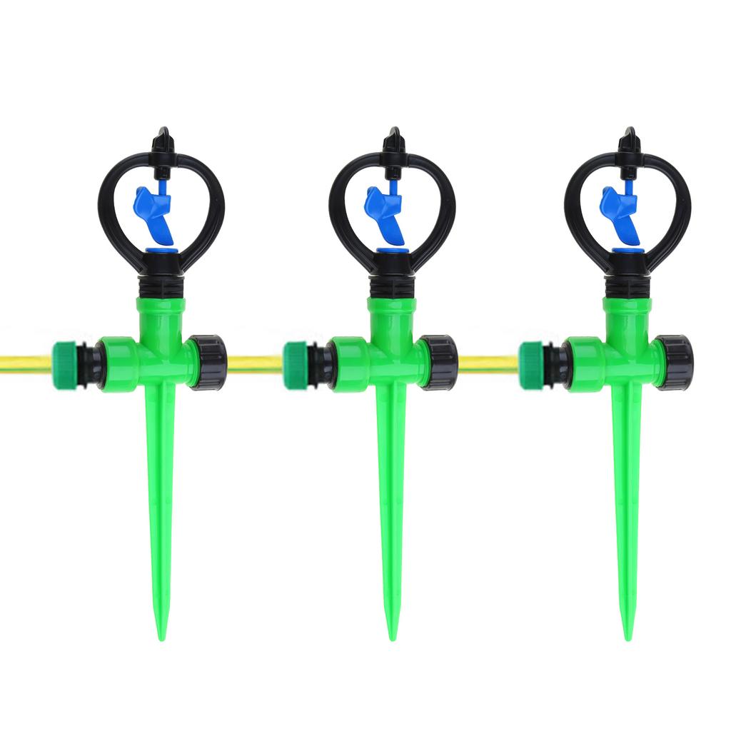 Plastic Butterfly Head Irrigation Sprinkler 360 Degrees Rotary Heavy Duty Garden Lawn Landscape Greenhouse Spray