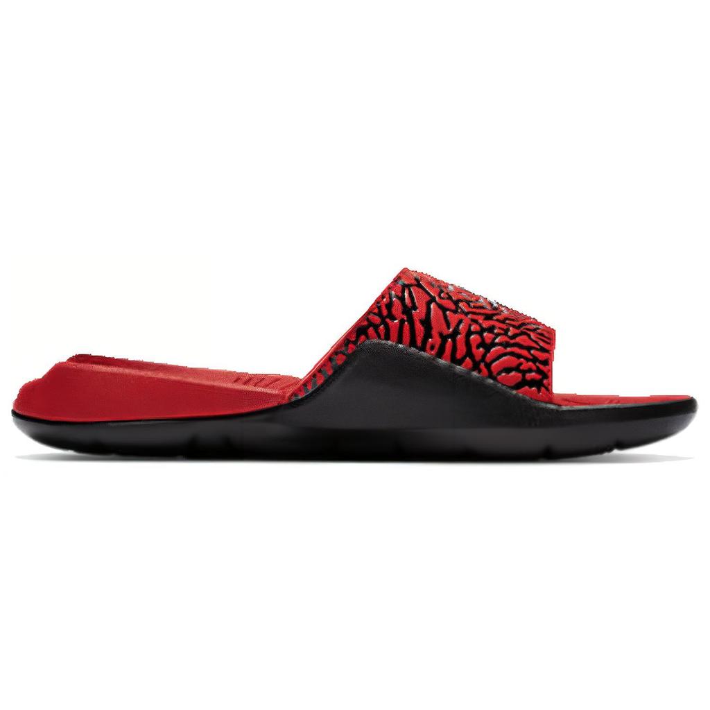 New JORDAN Hydro 7 Red Burst Crack Slippers Gs BQ6291-600