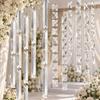 Triangle Chandelier Lamp Prism Clear Acrylic Door Curtain Divider Party Ornament  Hotel Lobby Decor
