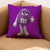 M&M's Cushion Cover Premium Comfort Reversible Pillow Cove -Two In One Design for Any Room & Car Interior