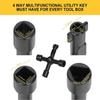 Heavy Duty Threaded T-Handle Wrench U-Head Design Water Shut Off Tool  Underground Valves