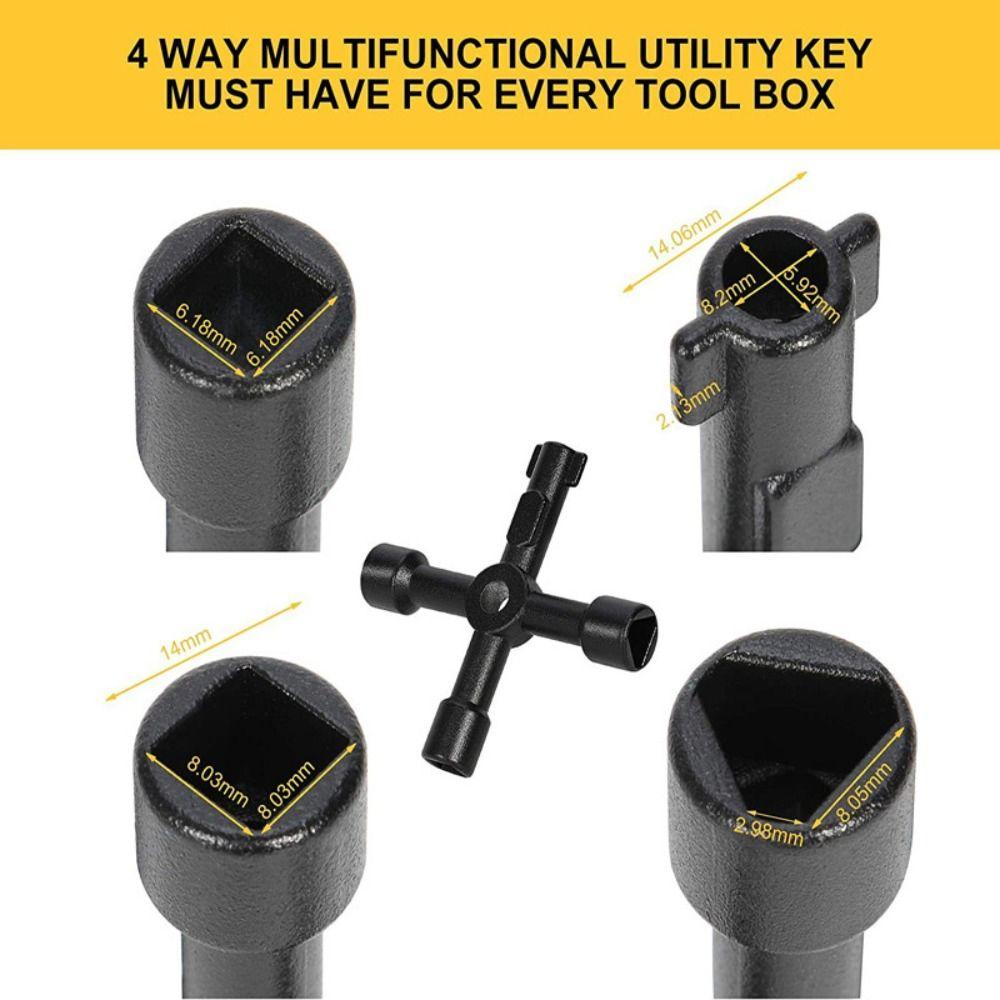 Heavy Duty Threaded T-Handle Wrench U-Head Design Water Shut Off Tool  Underground Valves