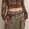 Bohemian Waist Belt for Pants Skirt Pin Buckle Waistband Vintage Carved Buckle Belt for Jeans Pants Waist Accessories