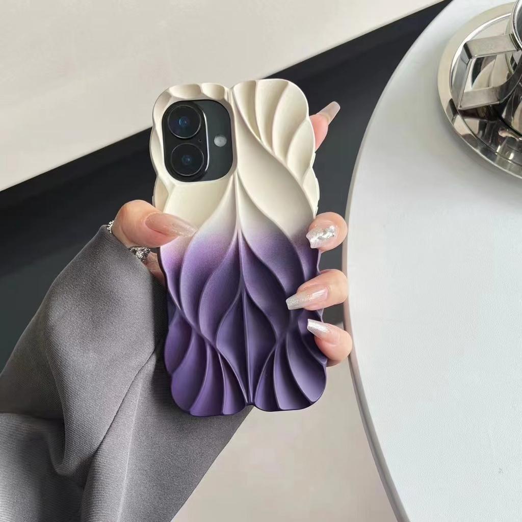 Gradient Leaf Model Phone Case For iPhone16/ 16Promax/ 16Plus/ 16Pro/ 15/ 14/ 13, Birthday Gift For Girlfriend/ Boyfriend