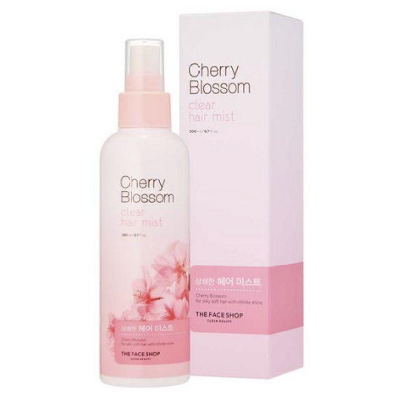 THE FACE SHOP Cherry Blossom Clear Hair Mist 200ml | Refreshing Floral Hair Perfume Mist 1pcs