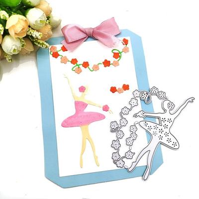 Ballet Girl Stage Metal Cutting Dies Flower Scrapbooking DIY Mould Carbon Steel L Cutting Die Mould Embossing