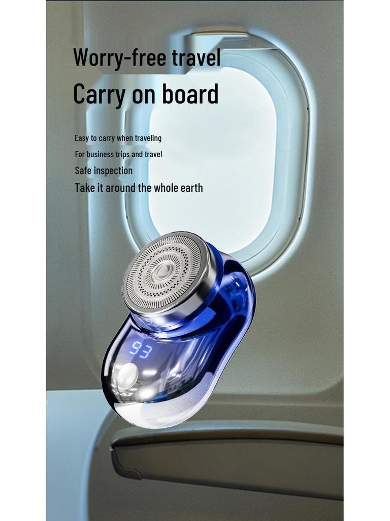 Portable Rechargeable Mini Electric Shaver - Travel & Home Use, Washable Razor