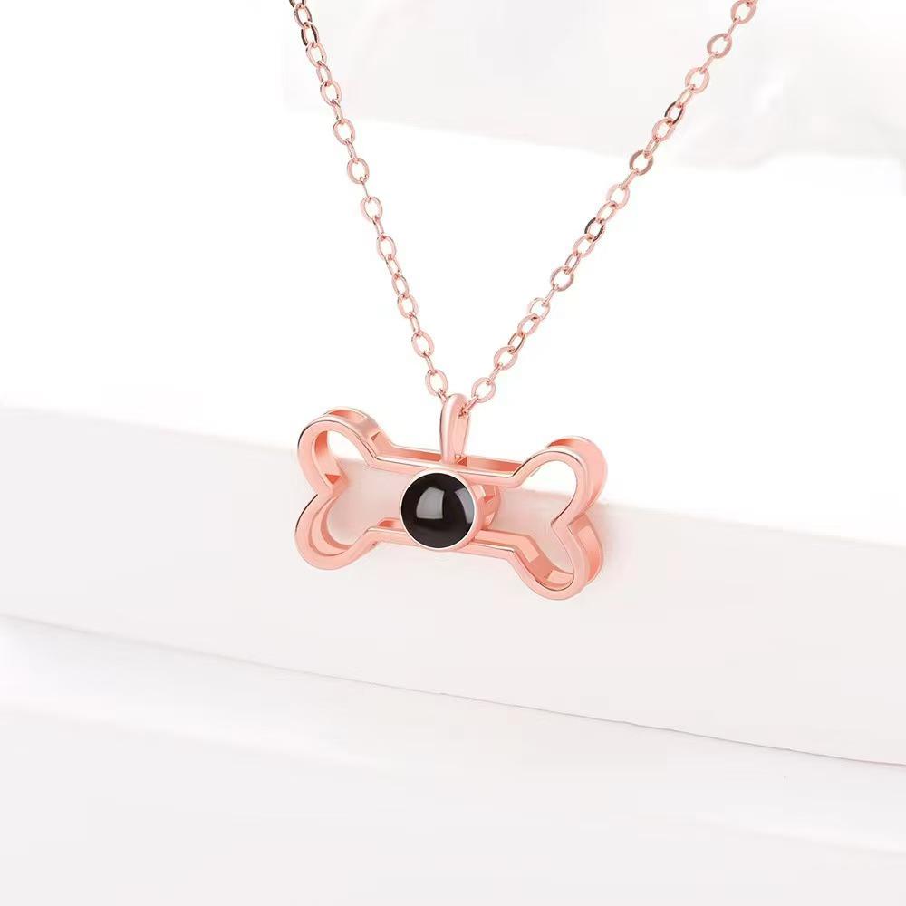 100 Languages 'I Love You' Copper-Plated Bone Necklace - Personalized Trendy Chinese Collarbone Chain