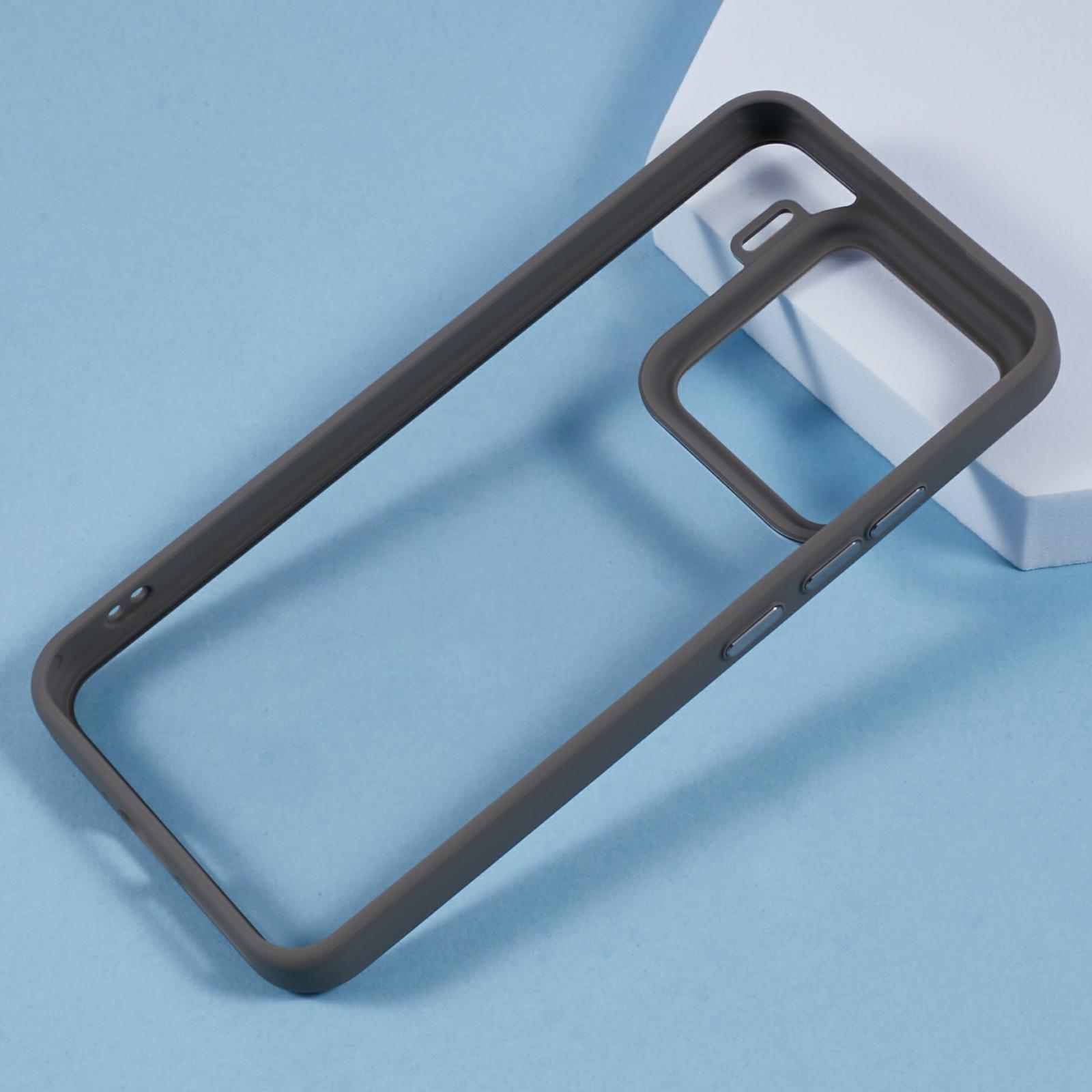 

For Xiaomi 15 Case Anti-Drop TPU+PC Clear Phone Back Cover Titanium Grey