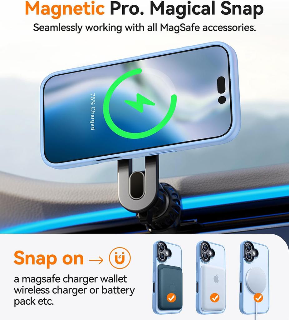 Strong Magnetic Magsafe Wireless Charging Case For iPhone 16 16E 15 14 13 12 Pro Max Plus Hybrid Military Grade Shockproof Cover