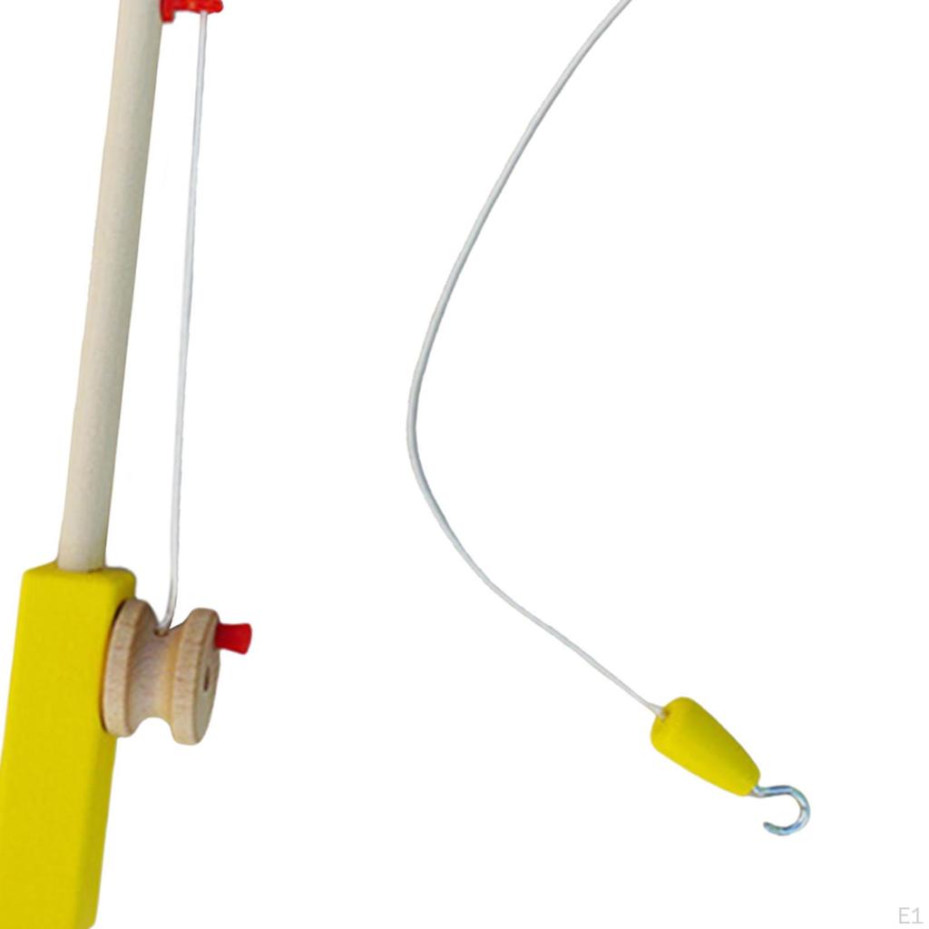 Angelruten aus Holz Lustiges Spiel Geschenk Feinmotorik Kindergarten Koordination Reisespielzeug Kinder