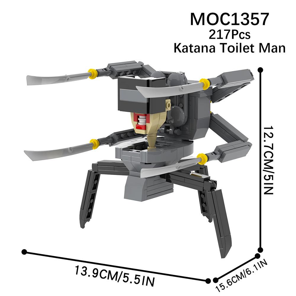 Skibidi Toilet Man vs Monitor Building Blocks The Audio and Camera Man Toys  for Kids Adults Game Fans (127/263 PCS)