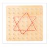 Montessori Baby DIY Puzzle Creative Toy Geometry Graphics Rubber Nail Boards with Cards Math Educational Toys for Children Kids