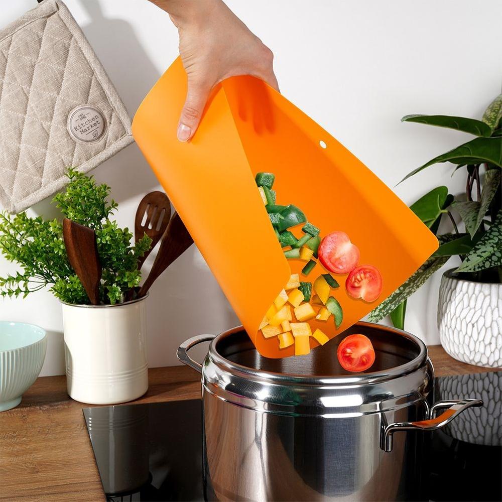 3x Flexible Kitchen Board Plastic Chopping Mat Set