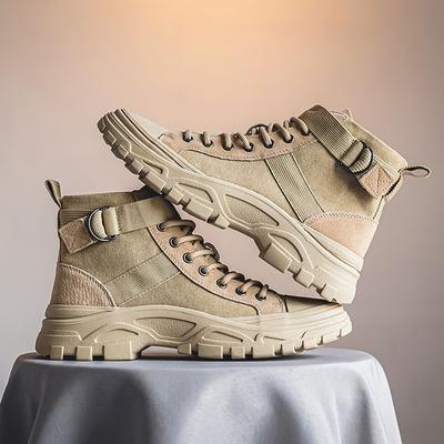 2692 Martin Boots Men's Spring Tooling Boots Versatile Desert Boots High-top Canvas Shoes Retro Mid-top Boots
