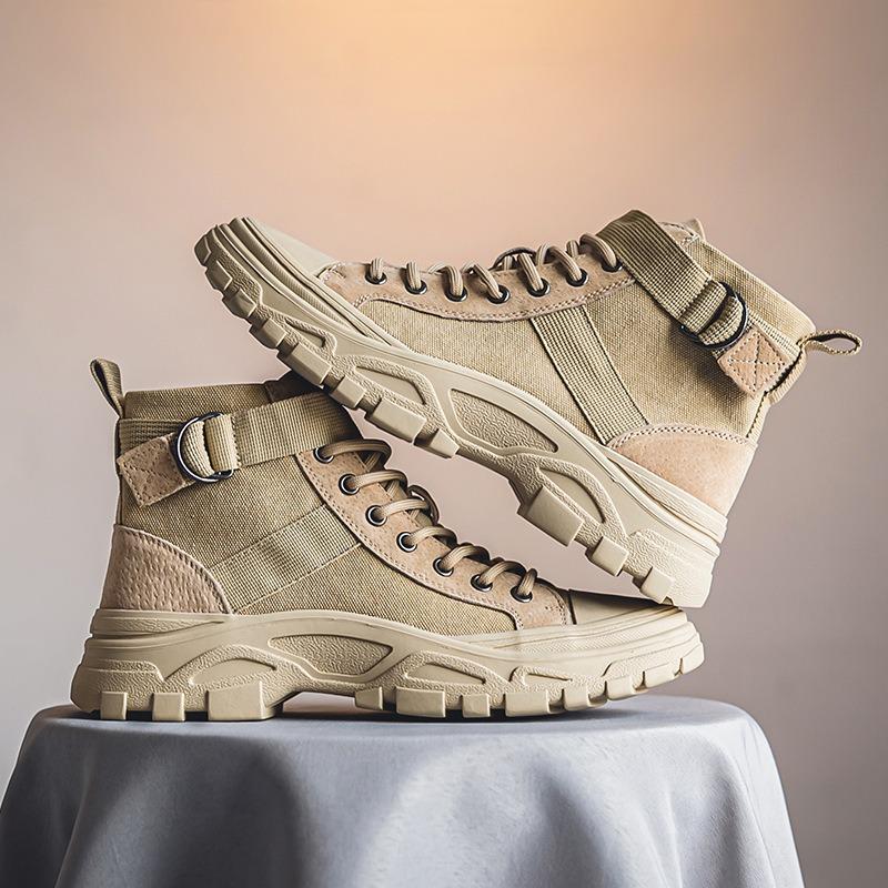 2692 Martin boots men's spring tooling boots versatile desert boots high-top canvas shoes retro mid-top boots